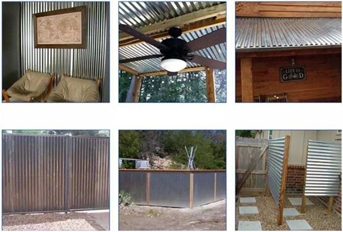 Aluminium Coated Corrugated Zinc Roof Sheets application