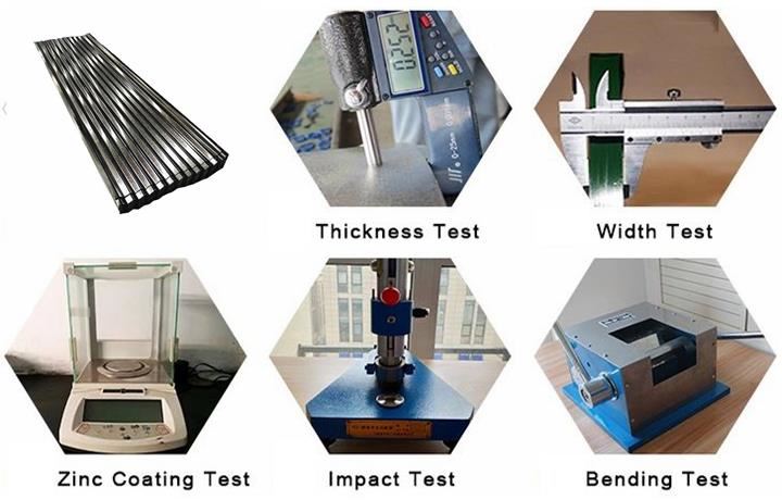 Aluminium Coated Corrugated Zinc Roof Sheets  test
