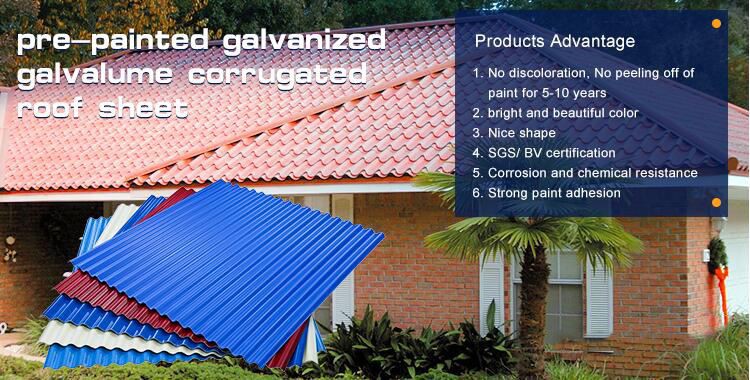 PPGL Color Corrugated Aluminium Zinc Roofing Sheet